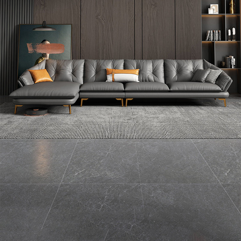 4 Seater Sofa & Chaise Stain Resistant Sofa with Bolster Pillows