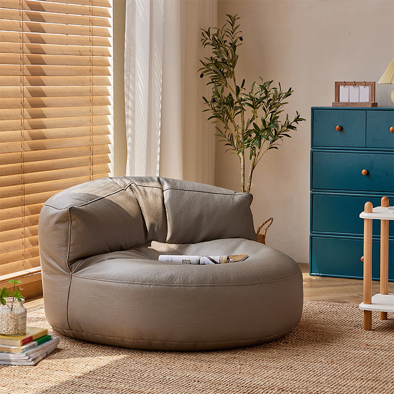 35.43" L x 39.37" W x 19.68" H Faux Leather Armless Chair for Living Room