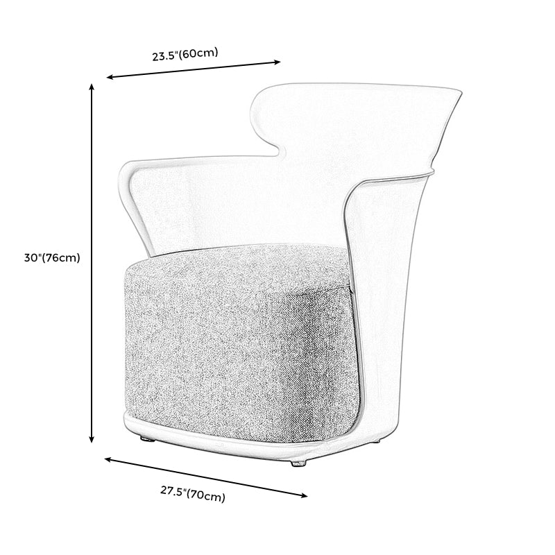 Linen Chair 27.5" L x 23.6" W x 29.9" H Arms Included Chair for Living Room