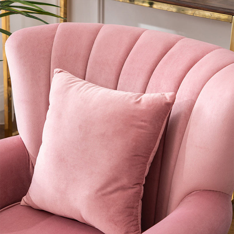 Modern 29.5"W Rolled Arms Nailhead Trim Single Sofa Chair with Sewn Pillow Back