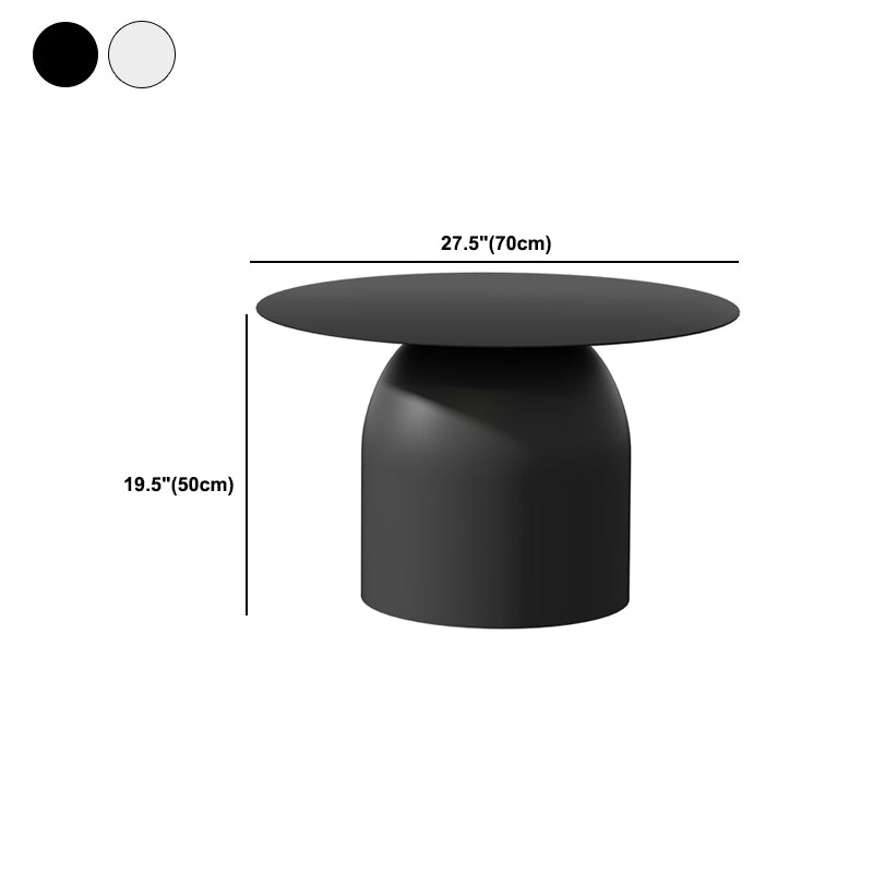 Mid-Century Modern Metal Coffee Table Round 1/2 Cocktail Table