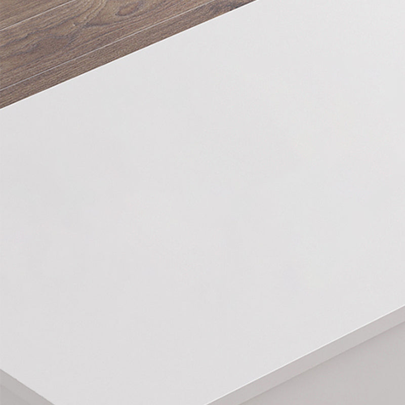 Rectangular with 2 Drawers Coffee Table Scandinavian Wood Cocktail Table