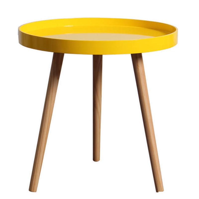 3 Legs Base Design Density Board  End Table with Round Side Table