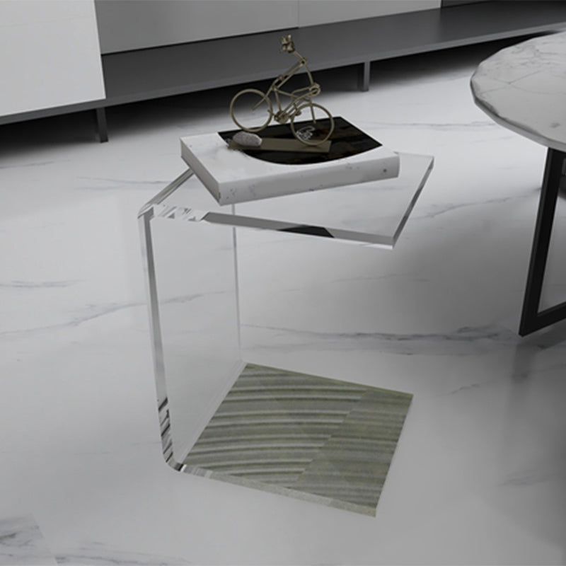 Modern Style Smoky Grey/brown/transparent/blue Acrylic End Table Rectangle Side Table