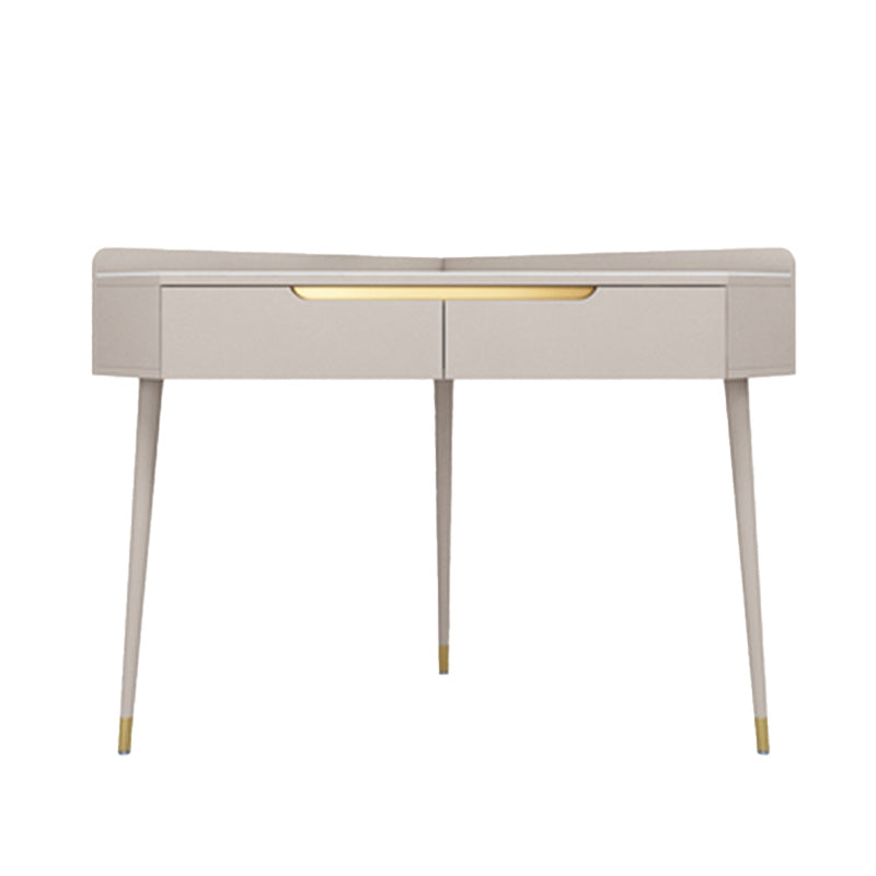 Glam White/Grey Makeup Vanity Desk Slate Top Vanity Makeup Table Set