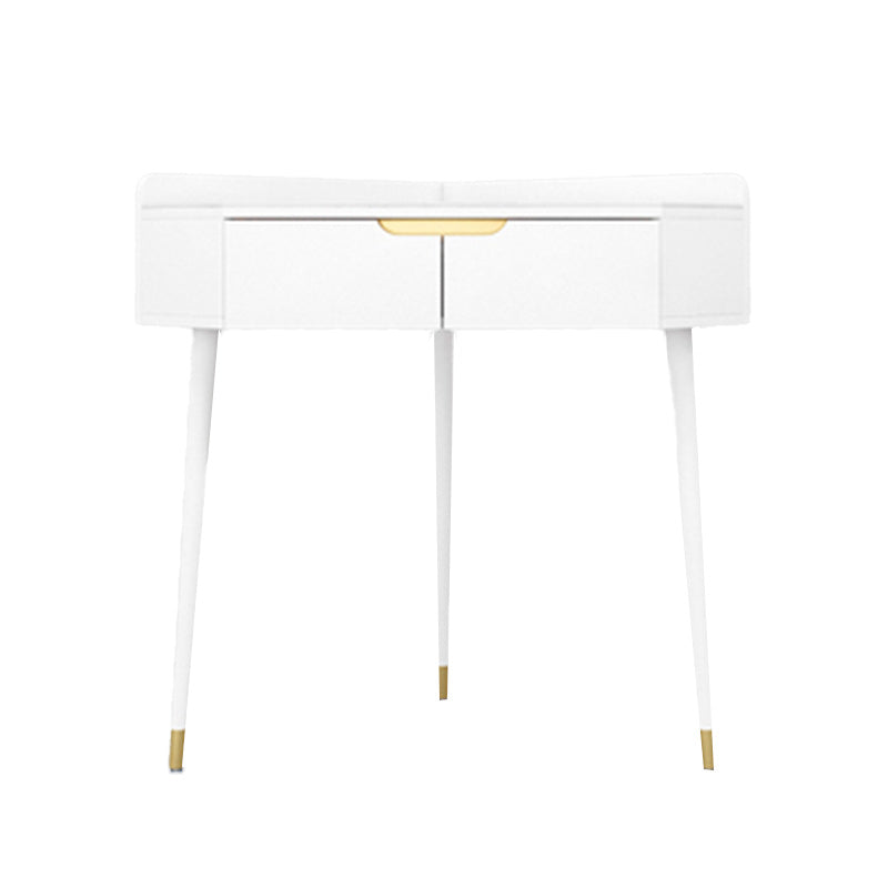 Glam White/Grey Makeup Vanity Desk Slate Top Vanity Makeup Table Set