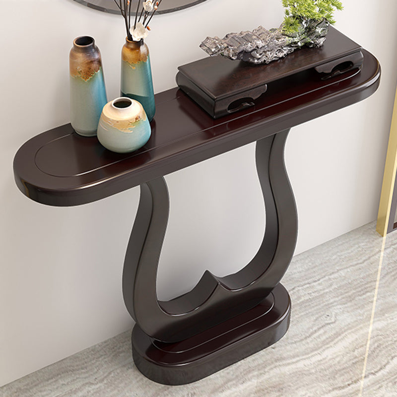 Mid-Century Modern Wood Console Table with Single Drawer for Hall