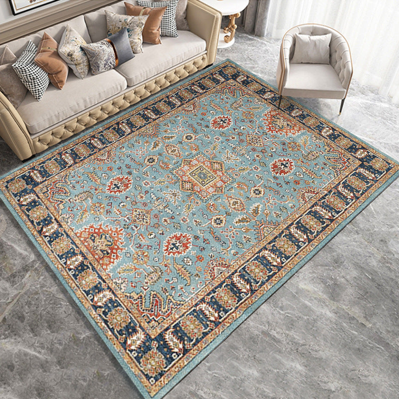 Dark Brown Graphic Rug Polyester Modern Rug Washable Area Rug for Sitting Room