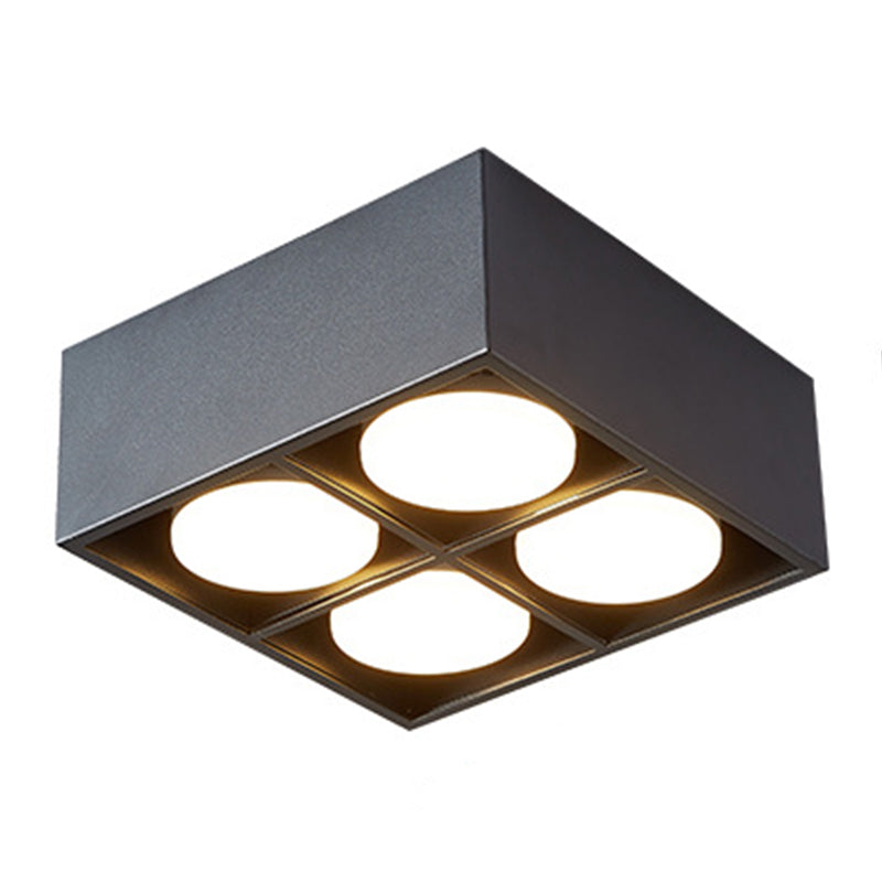 Modern Simple Style Iron Ceiling Light Square Shape Colorful Ceiling Lamp for Bedroom