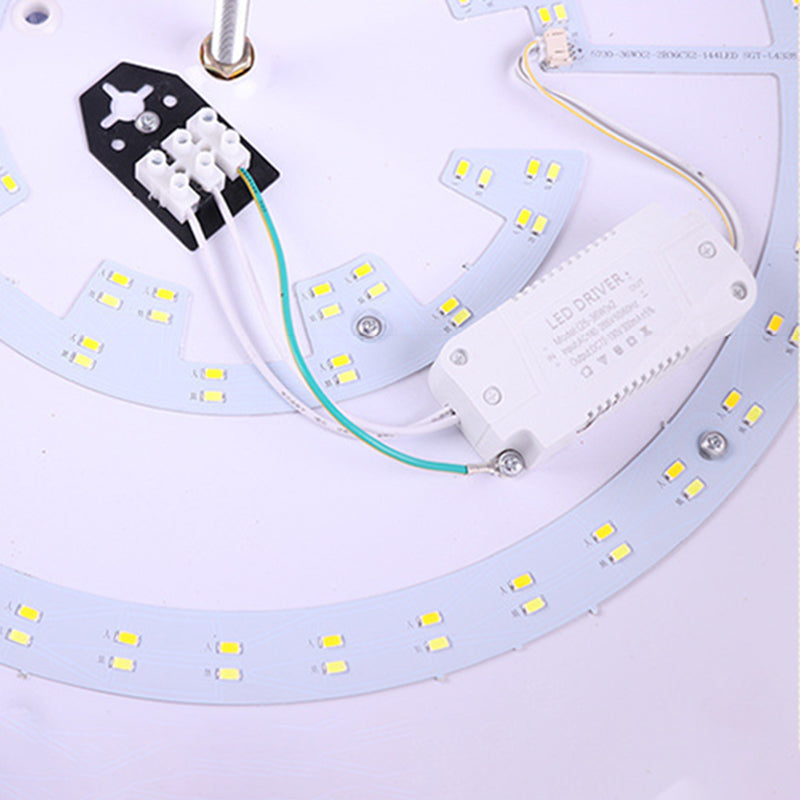 Asian Bamboo Flush Mount Lighting Rounded Drum Ceiling Light for Living Room