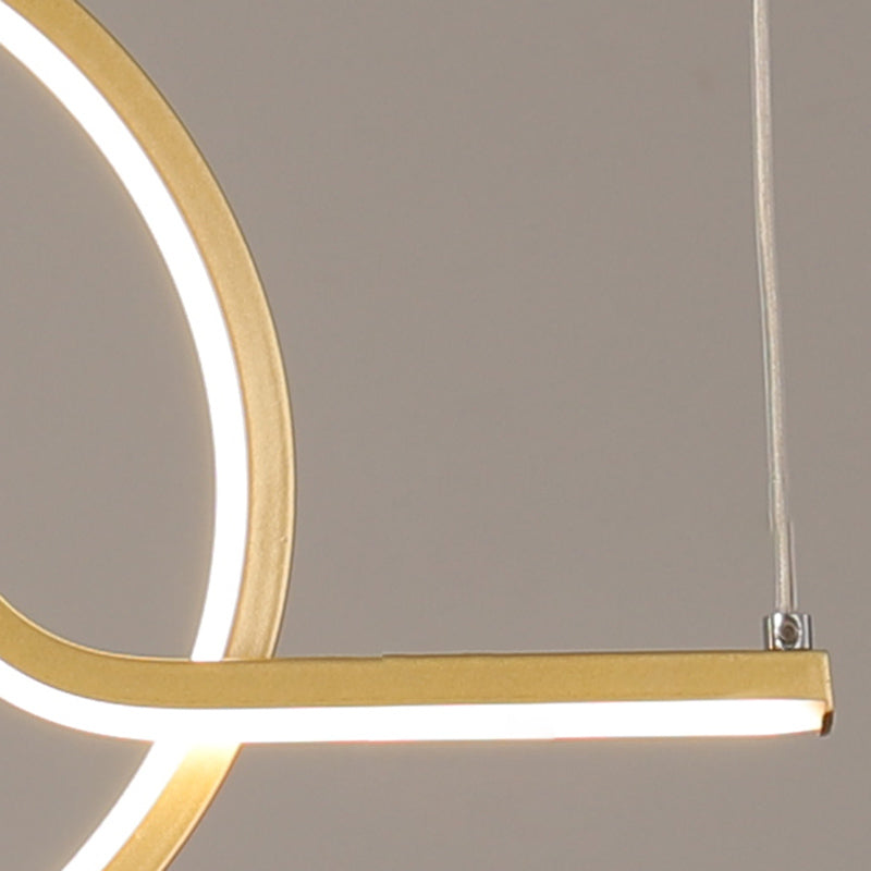 Linear Shape Island Pendants Contemporary Metal 2 Light Pendant Lighting Fixtures