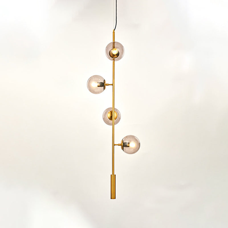 Glass Island Lighting Fixture Modern Style Hanging Lighting Fixture