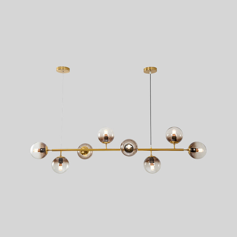 Glass Island Lighting Fixture Modern Style Hanging Lighting Fixture