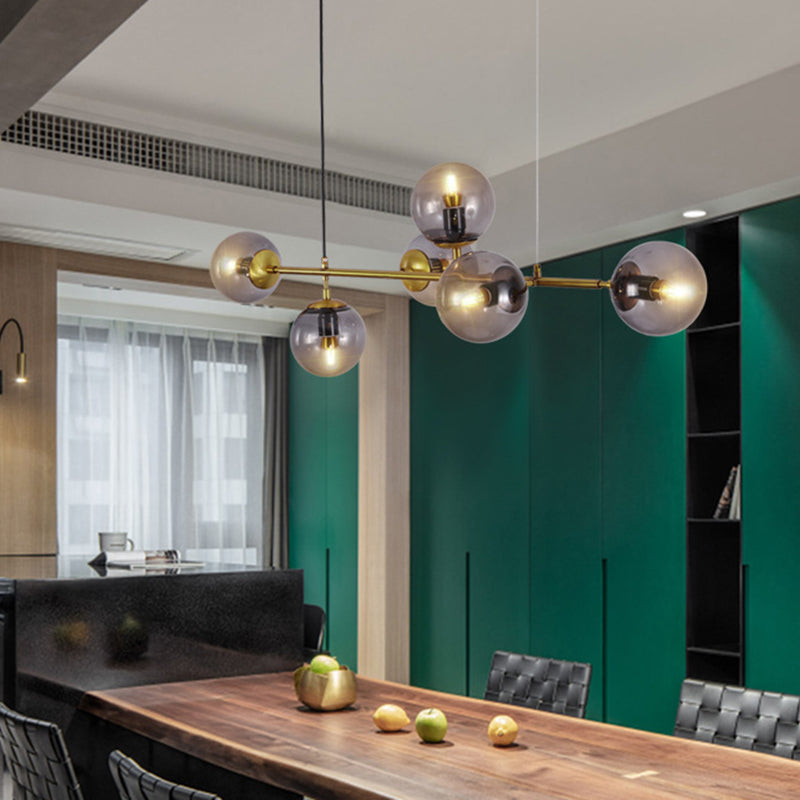 Glass Island Lighting Fixture Modern Style Hanging Lighting Fixture