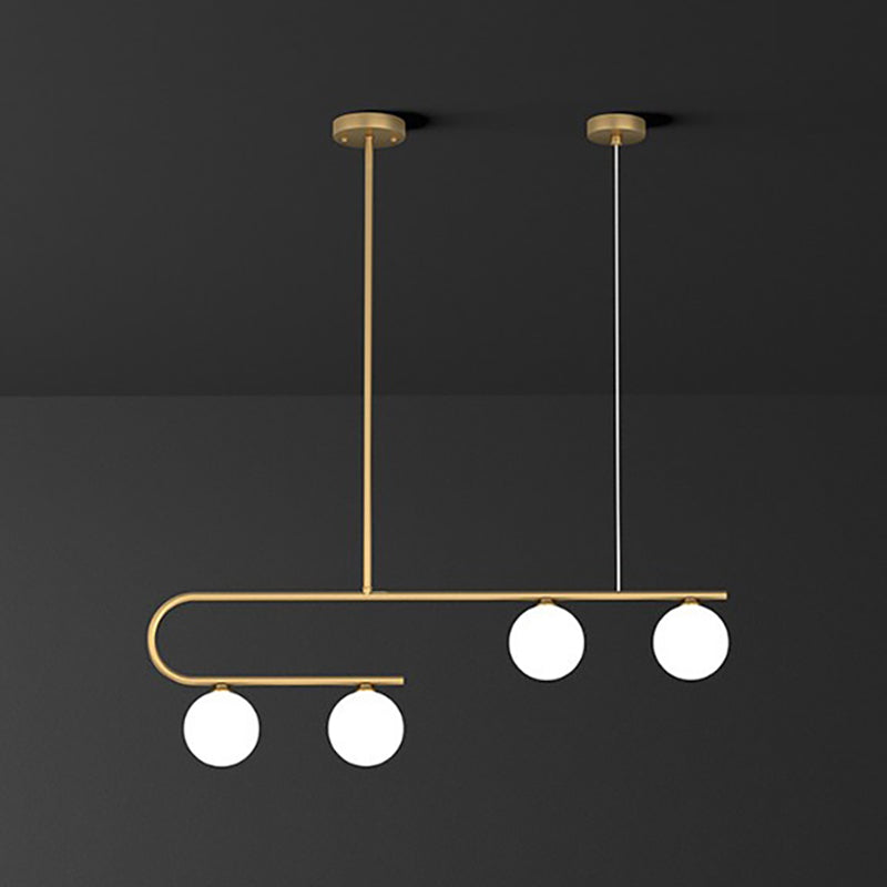 Glass Ball Shape Island Chandelier Light Modern Style Chandelier Lighting Fixture