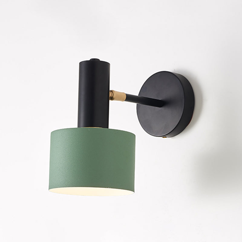 Modern Style Cylindrical Shape Wall Lighting Metal 1 Light Wall Lights for Bedroom