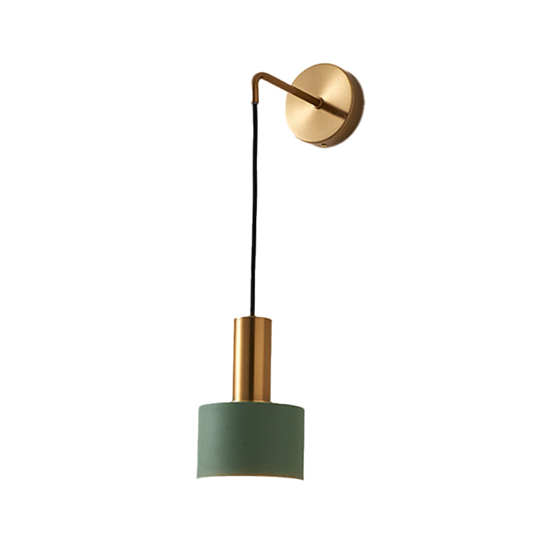 Modern Style Cylindrical Shape Wall Lighting Metal 1 Light Wall Lights for Bedroom