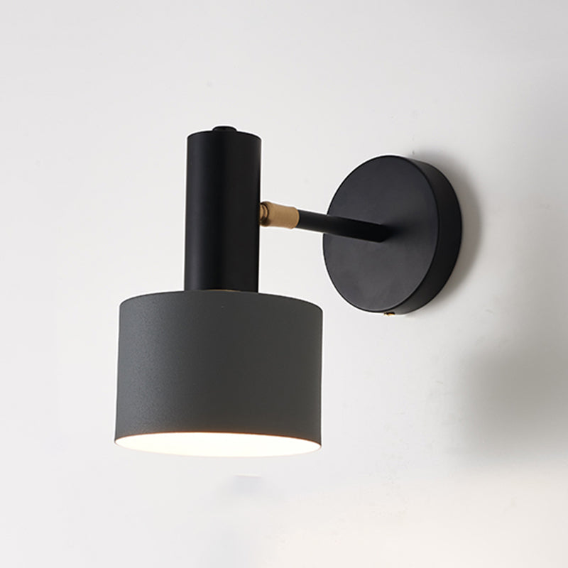 Modern Style Cylindrical Shape Wall Lighting Metal 1 Light Wall Lights for Bedroom