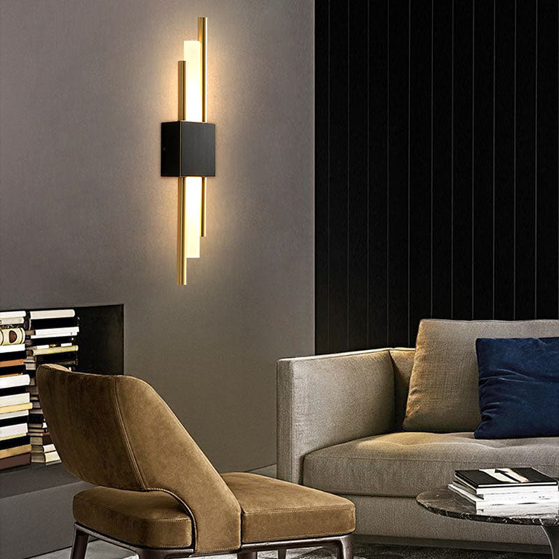 Metal LED Wall Lamp in Modern Luxury Style Linear Wall Light for Interior Spaces