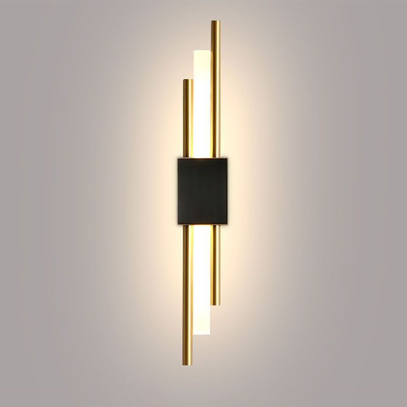 Metal LED Wall Lamp in Modern Luxury Style Linear Wall Light for Interior Spaces