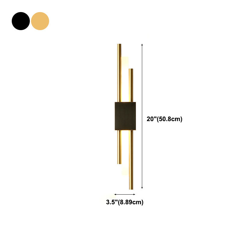 Metal LED Wall Lamp in Modern Luxury Style Linear Wall Light for Interior Spaces