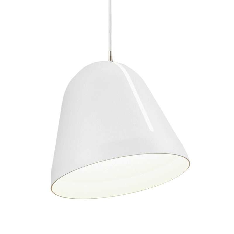 Modernism 1 Head Ceiling Lighting with Aluminum Shade White Dome Hanging Lamp Fixture