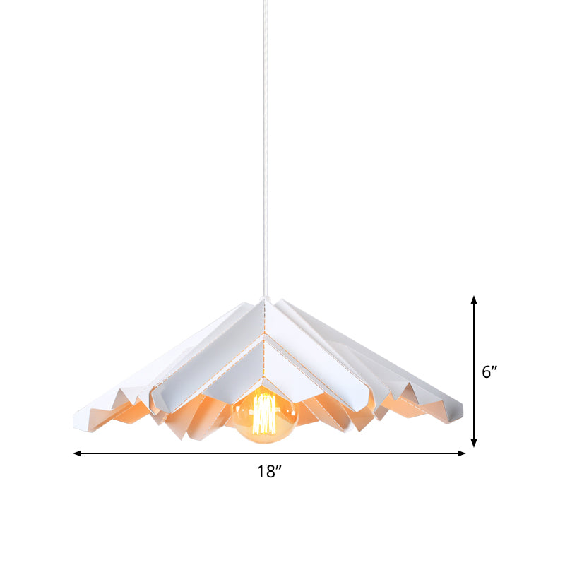 Jupe Shape Bedroom suspension d'éclairage de fer 1 tête lampe à plafond pendentif moderne en blanc