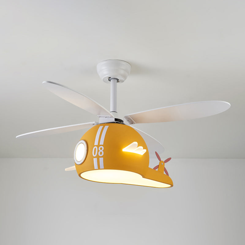 Nordic Style Ceiling Fan Lamp Helicopter Shape Ceiling Fan Light for Children Room