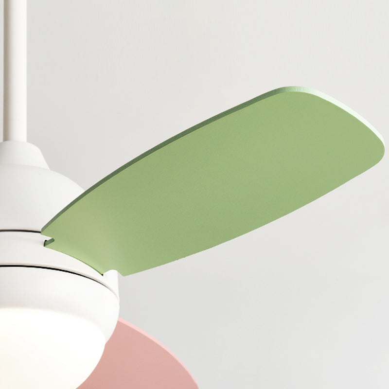 Geometry Metal Ceiling Fan Light Kids Style 1-Light Ceiling Fan Lamp for Living Room