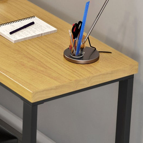 Pine Solid Wood Writing Desk Industrial Style L-Shape Office Desk