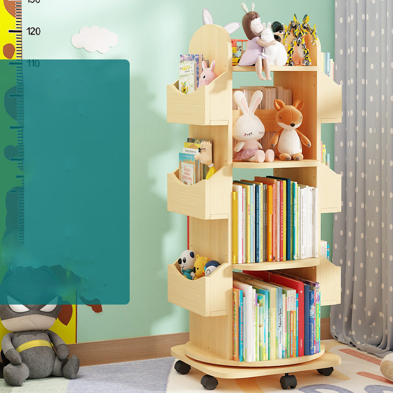 Contemporary Wood Bookshelf Open Back Bookcase for Home Office