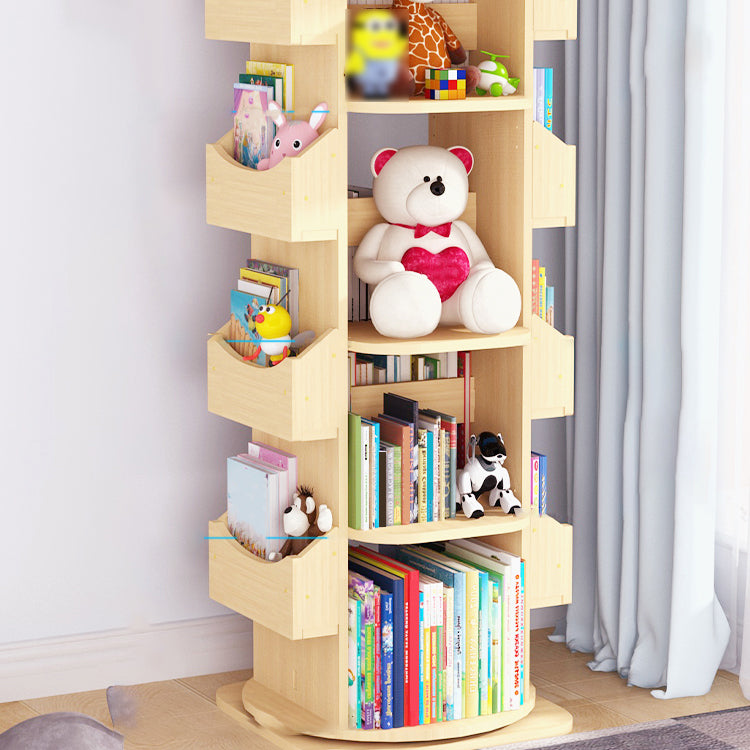 Contemporary Wood Bookshelf Open Back Bookcase for Home Office