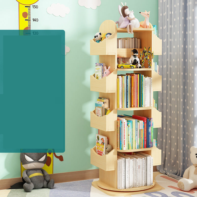 Contemporary Wood Bookshelf Open Back Bookcase for Home Office