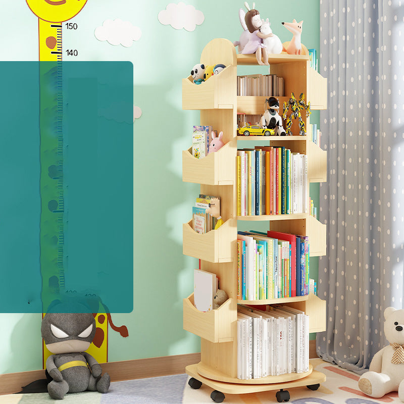 Contemporary Wood Bookshelf Open Back Bookcase for Home Office