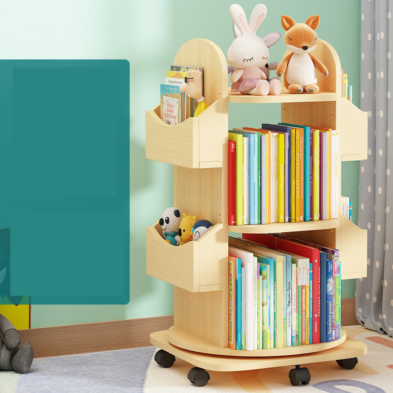 Contemporary Wood Bookshelf Open Back Bookcase for Home Office