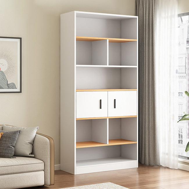 Close Back Bookcase Contemporary Engineer Wood Bookshelf for Home Office