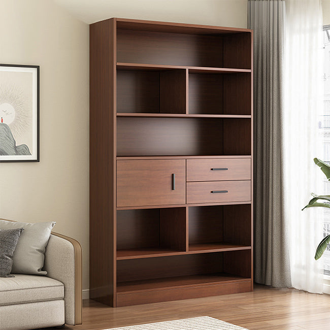 Close Back Bookcase Contemporary Engineer Wood Bookshelf for Home Office