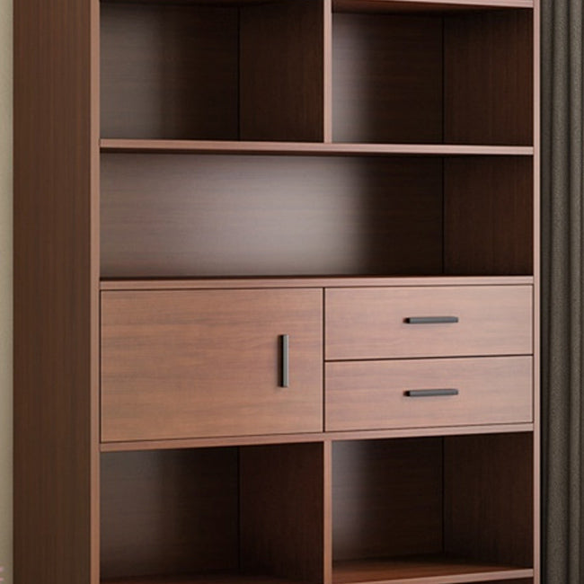 Close Back Bookcase Contemporary Engineer Wood Bookshelf for Home Office