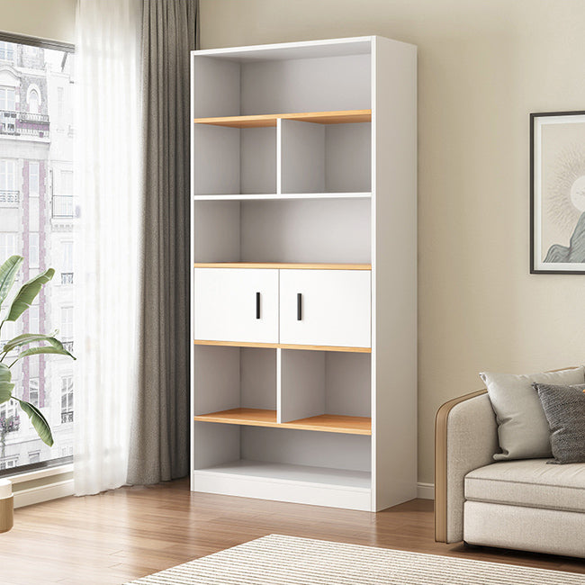Close Back Bookcase Contemporary Engineer Wood Bookshelf for Home Office
