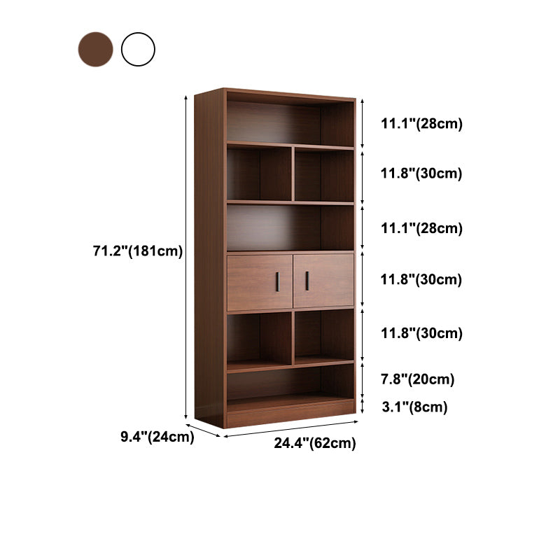 Close Back Bookcase Contemporary Engineer Wood Bookshelf for Home Office