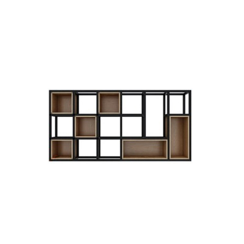 Modern Style Bookcase Wall Mounted Pine Wood Bookshelf for Home Office