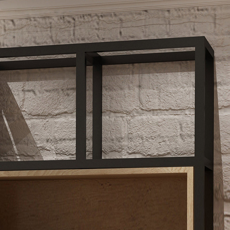 Modern Style Bookcase Wall Mounted Pine Wood Bookshelf for Home Office