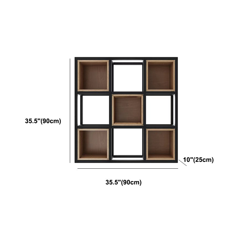 Modern Style Bookcase Wall Mounted Pine Wood Bookshelf for Home Office