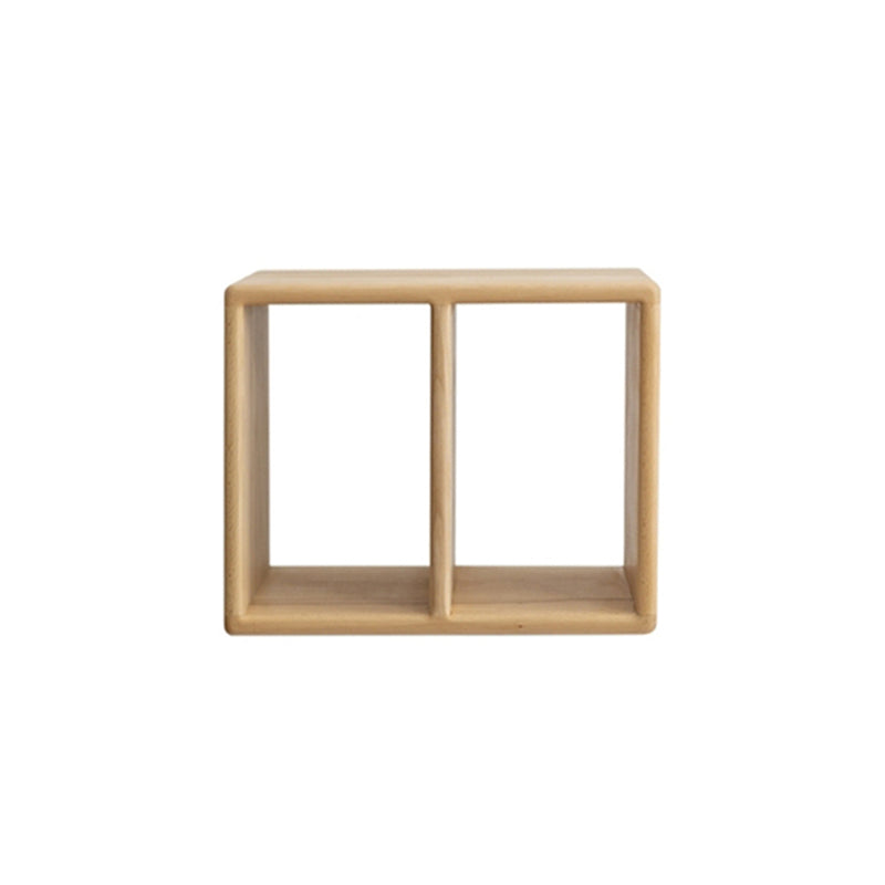 Contemporary Solid Wood Bookshelf Open Back Bookcase for Home Office