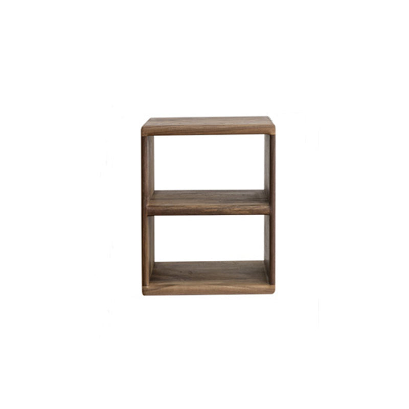 Contemporary Solid Wood Bookshelf Open Back Bookcase for Home Office