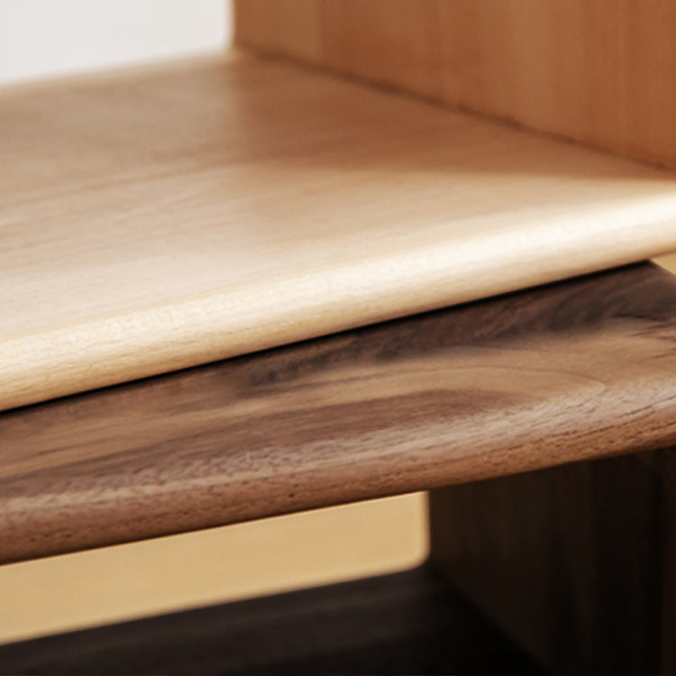 Contemporary Solid Wood Bookshelf Open Back Bookcase for Home Office