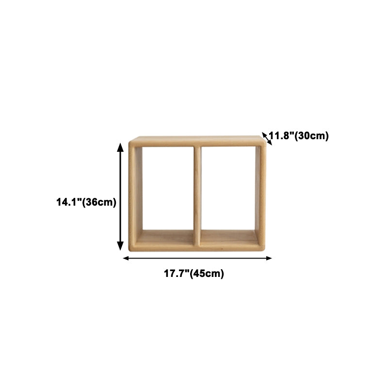 Contemporary Solid Wood Bookshelf Open Back Bookcase for Home Office