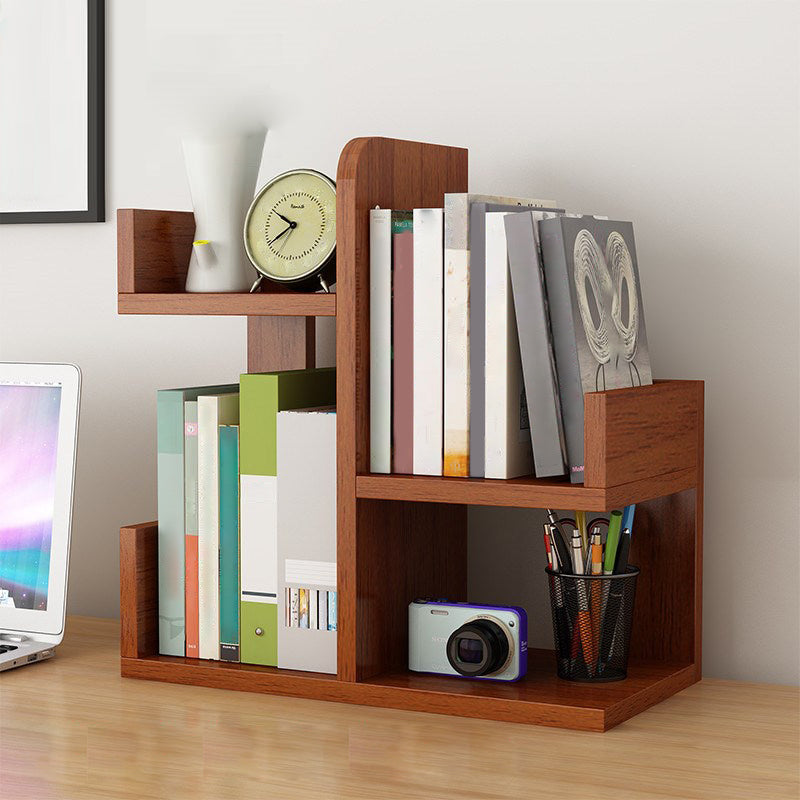 Contemporary Style Engineer Wood Bookshelf Open Back Bookcase for Home Office