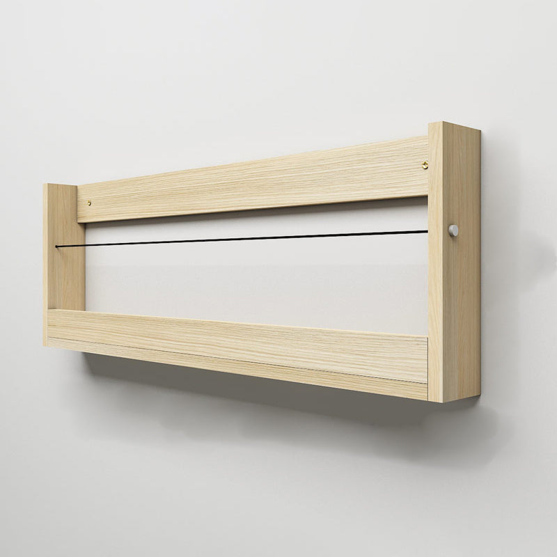 Contemporary Wood Bookshelf Closed Back Wall Mounted Bookcase for Home Office