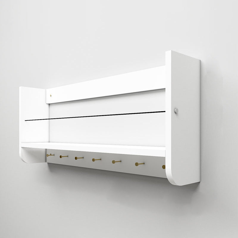 Contemporary Wood Bookshelf Closed Back Wall Mounted Bookcase for Home Office